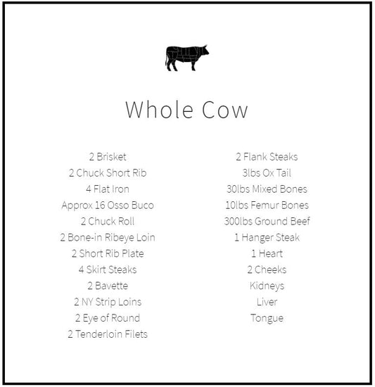 Quarter Cow (No Freezer)